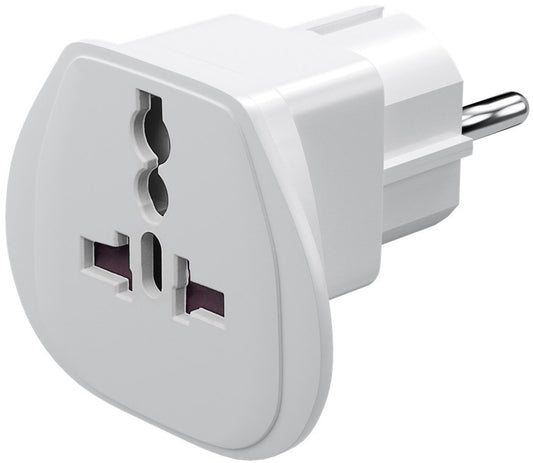 World to EU Travel Adapter, White